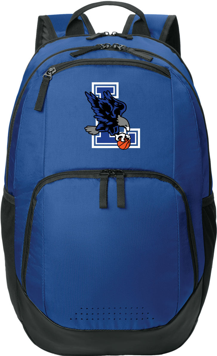 BST200 Sport-Tek® Rec Royal Blue Backpack With Embroidered Logo