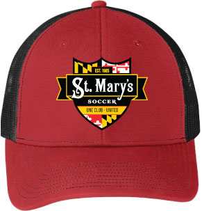 St. Mary's Soccer Red-Black Hat